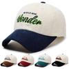 Corduroy Embroidered Baseball Cap - Curved Brim, Men’s & Women’s Versatile Sunshade Hat.