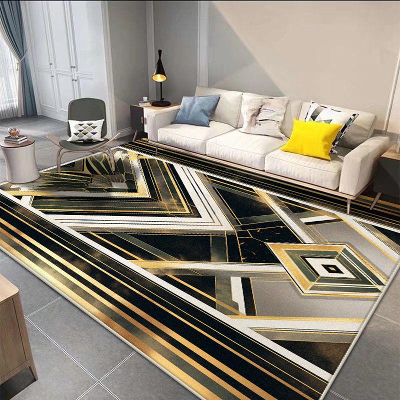 Easy Clean Light Luxury Rugs Living Room Decoration Washable Bedroom Cloakroom Non-slip Floor Mats Hotel Lobby Sofa Area Carpets