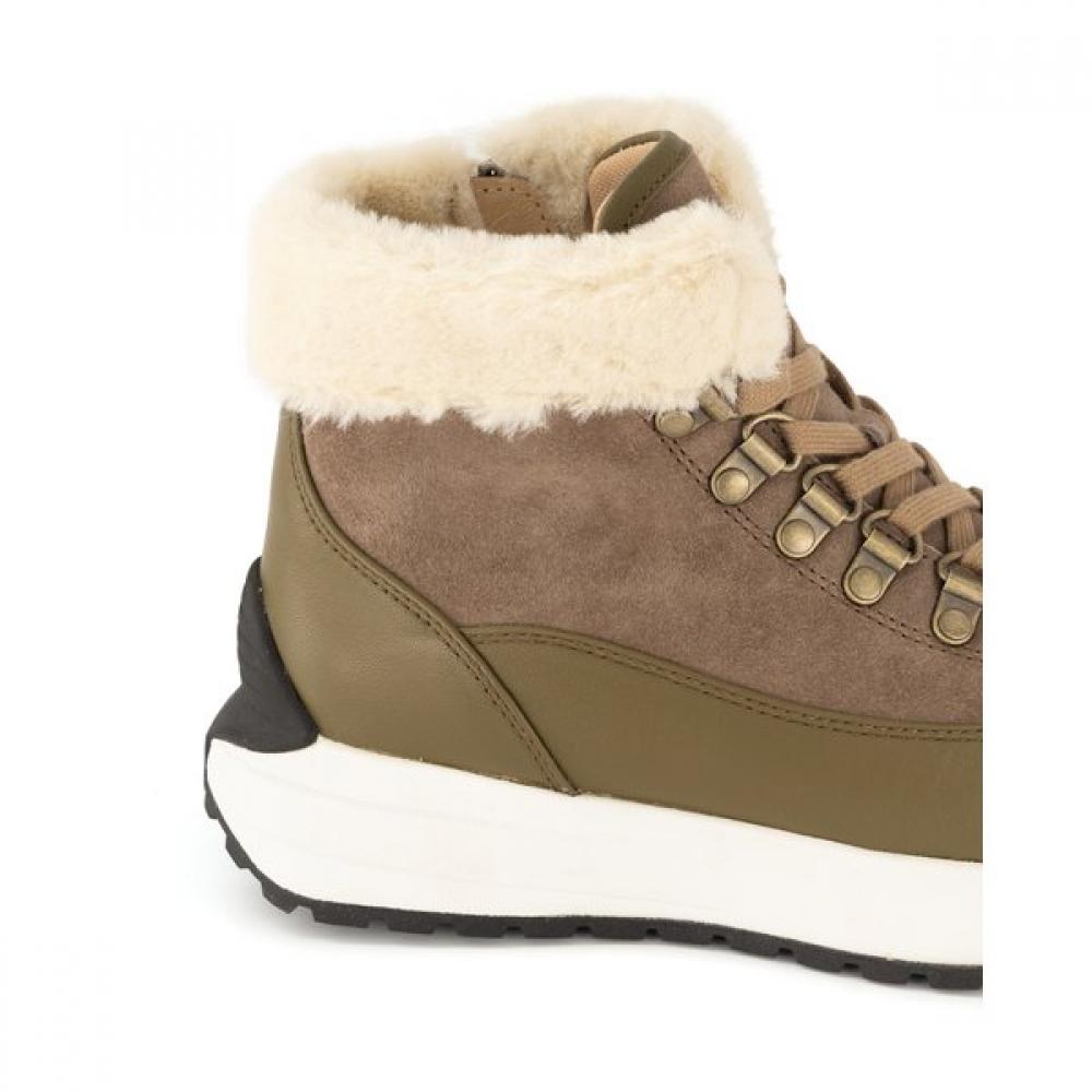 Daks Women Fur Comfort Boots  Khaki  Dlb311da63