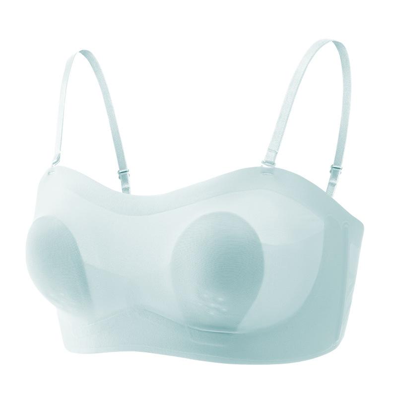 Reggiseno a fascia senza cuciture color pelle Traspirante Invisibile Senza Spalline Lingerie con Spalline Regolabili