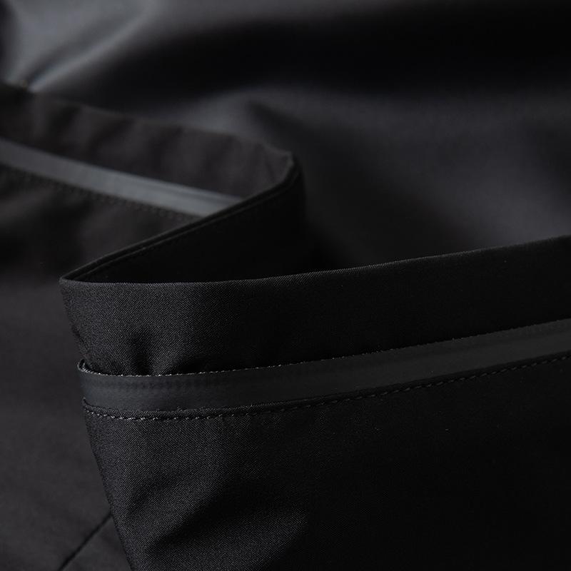 Men 's Jacket Mid -Length Hooded Windbreaker Casual Slim Jacket