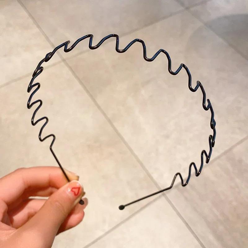 1-3Pcs Invisible Black Iron Metal Headband for Women Men Unisex Long Hair Sport Face Washing Wave Hairbands Hair Accessories New