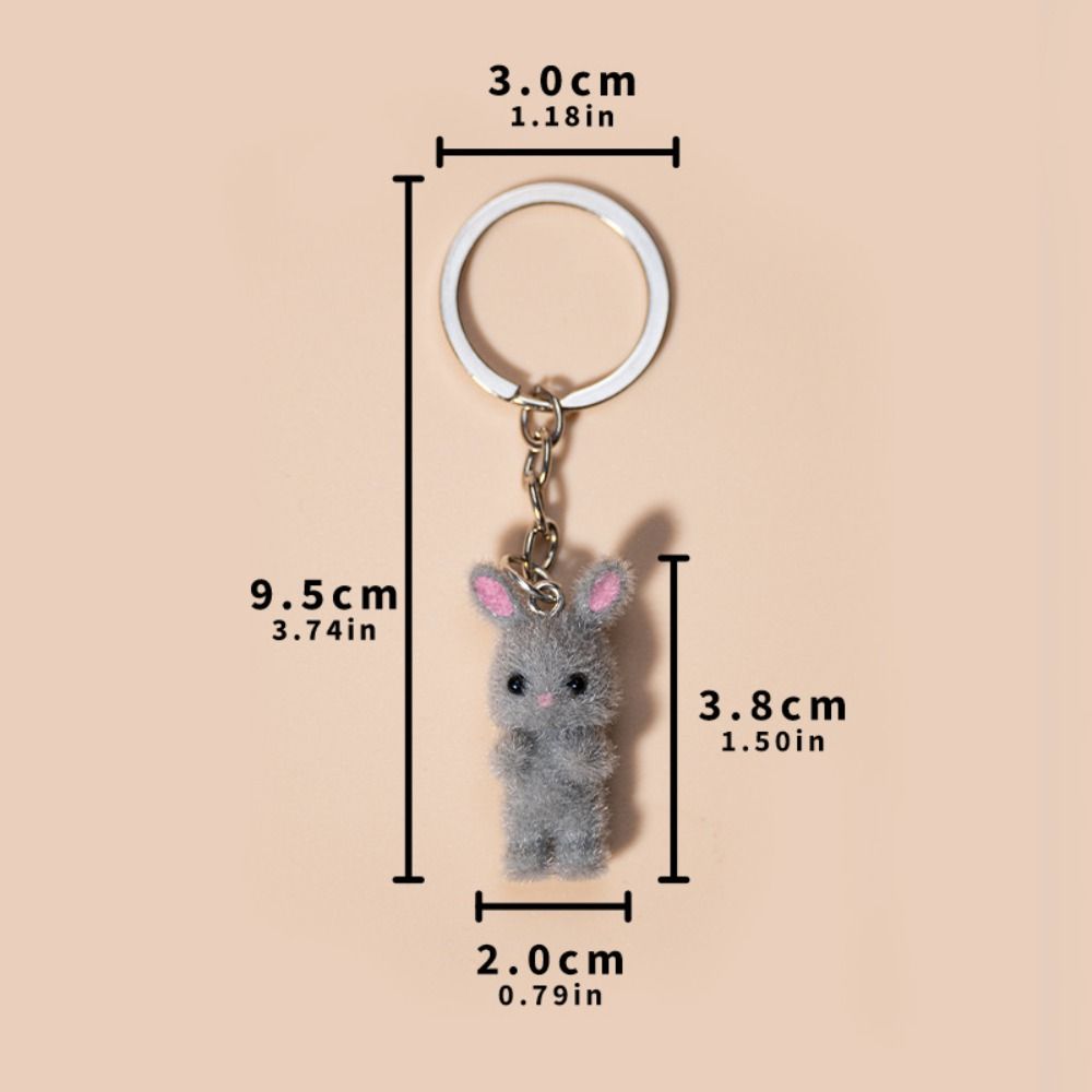 Cartoon Phone Pendant Creative Backpack Pendant Cute Plush Resin Rabbit Keychain  Bag Accessories