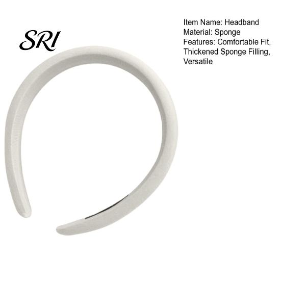 Korean Style Headband Women Comfortable Fit Thickened Sponge Filling Hair Hoop Non-strangling Candy Color Head Shape Fitting Accessory Padded