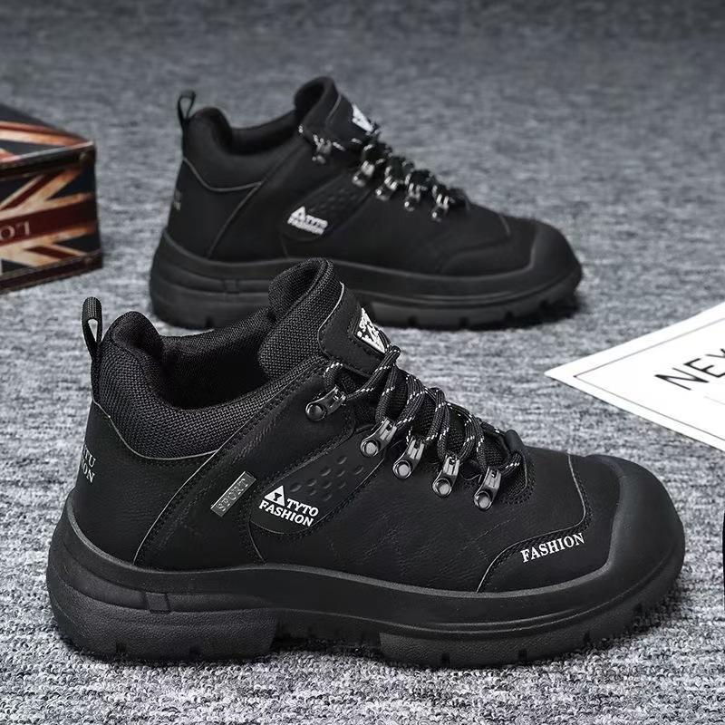 

Альпинизм мужская обувь осень и зима спорт на открытом воздухе отдых осень бег нескользящая строительная работа большой размер труд страхование прилив обувь 39 чёрный