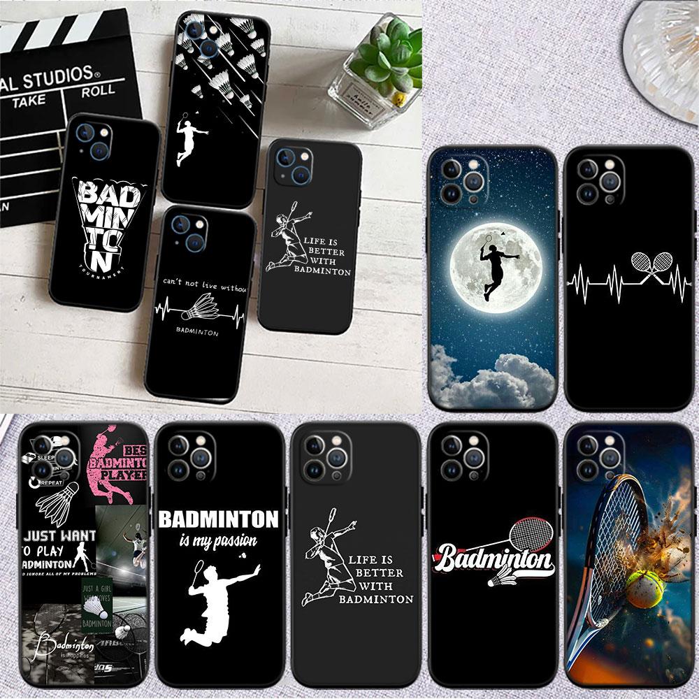 LO13 Badminton Sports Soft Shell Phone Case for Redmi Note 13 14 Pro+ Plus A3 A3X 13X 13C 13R 14S 14C 14R