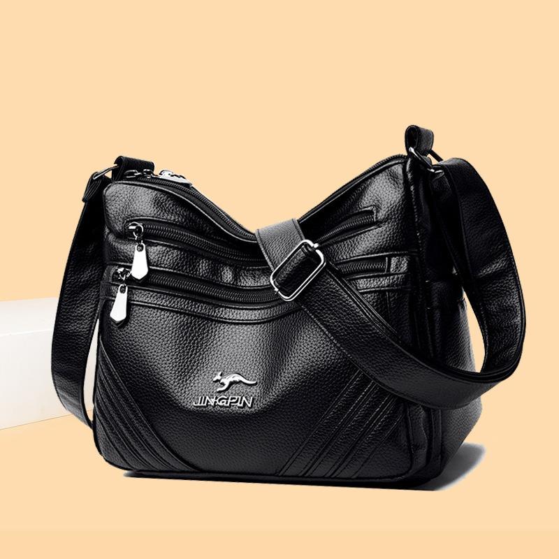 Bag Women's New Fashionable Versatile Women's Messenger Bag Multi-layer Large-capacity Shoulder Bag Middle-aged Mother Bag Tide
