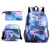 Football Player Cr7 Peripheral Printing Primary and Secondary School Students Schoolbag Three-piece Children's Backpack