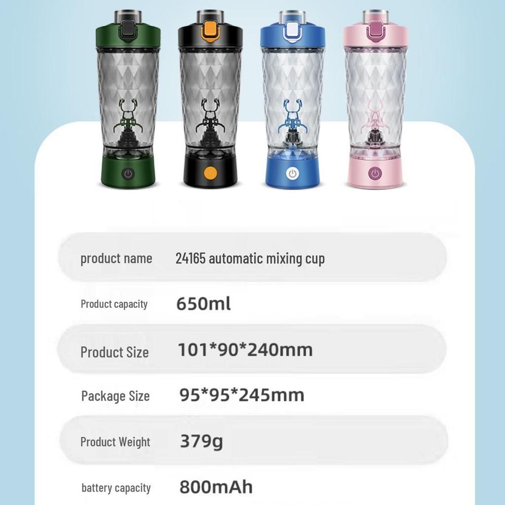 Rechargeable Electric Protein Shaker Cup for Fitness Enthusiasts