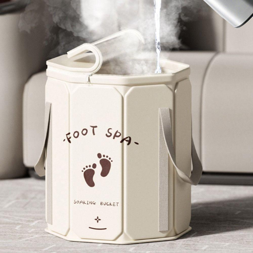 Thickened Foot Bath Bucket Collapsible Foot Soak Bucket Multifunctional Foot Washing Bag  Travel