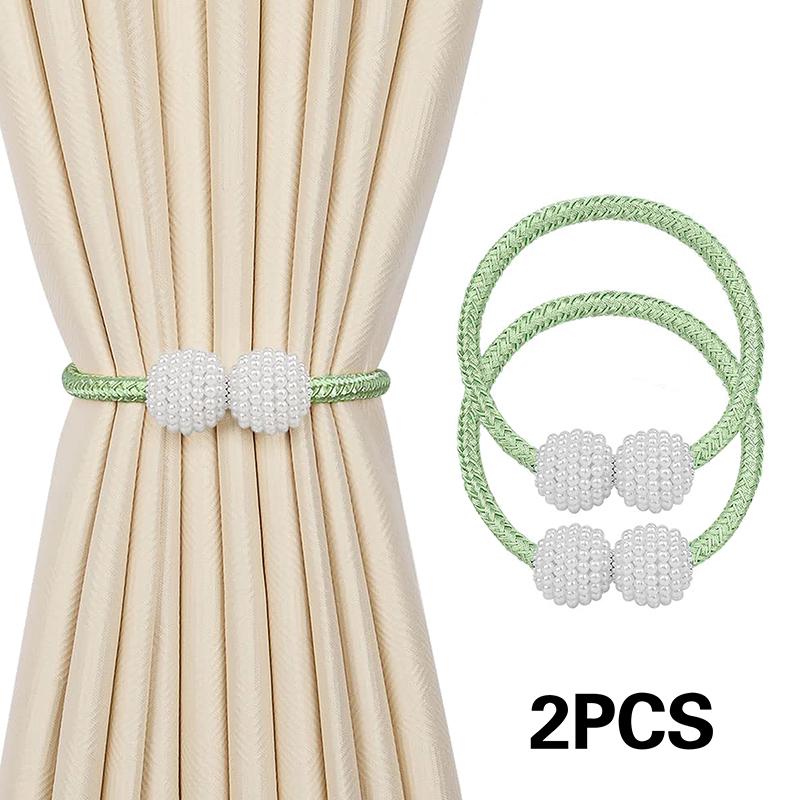 2 adet inci manyetik perde klipsi perde tutucular geri kravat toka klipleri asılı top toka kravat arka perde dekor aksesuarları