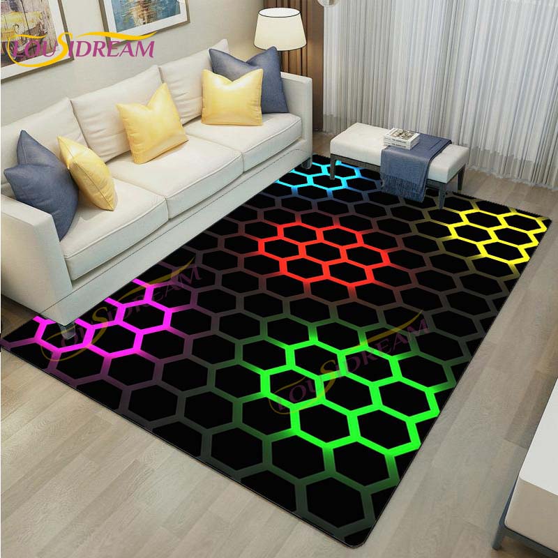 3D Vortex Illusion Rug Abstract Rug Modern Carpets for Living Room Area Rug Non Slip Floor Rug Teen's Rug Game Room Rug Play Mat