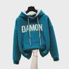 Hua Cotton Blend Women's Milk Color Fleece Hooded Sweatshirt: Autumn/Winter Korean College Style Cardigan Jacket with Velvet