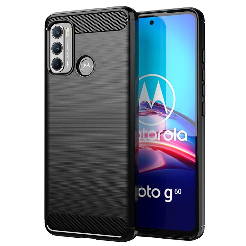 Pro pouzdro Motorola Moto G60 Pro kryt Moto G60 Coque Zadní nárazník z uhlíkových vláken Nárazuvzdorný Měkký pancéřovaný TPU kryt Pro Moto G60 Fundas
