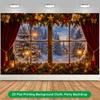 1Pcs Winter Window Snow View Landscape Decoration Background Winter Backdrop Decorations For Photo Studio Photo Booth Party