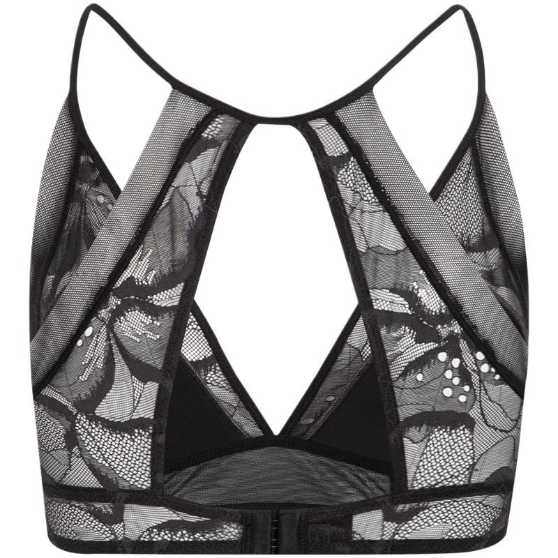 Calvin Klein SS23 Black Label Series Solid Lace Wireless Soft Cup Bra Women underwear QF7148-UB1