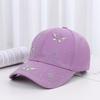Spring and summer fashion new hot diamond butterfly baseball cap children trendy sun protection visor rhinestone cap