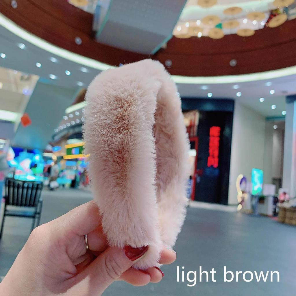 Women Hairbands Sweet Retro Women Elegant Rabbit Fur Hairbands Hair Accessories Girls Headwear Accessories