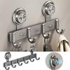 Wall Mounted Suction Cup Door Hook 4/5/6/7/8 Hook Hanging Coat Holder Wall Clothes Hanger  Bathroom