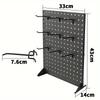 1Set Metal Perforated Panel Jewelry Display Rack with 12 Hooks Nail Board New Display Shelves