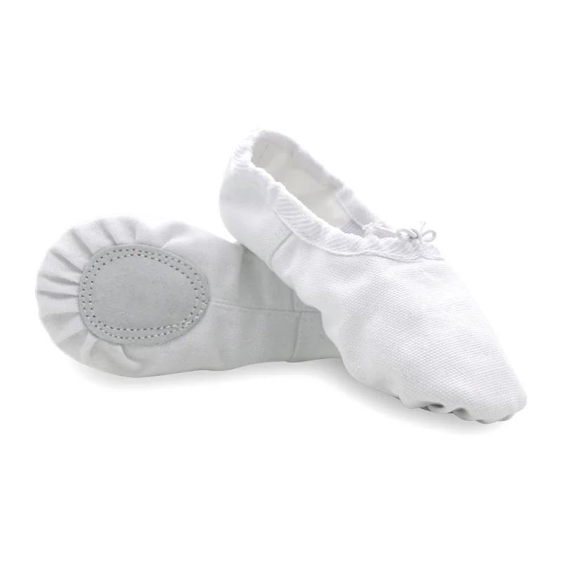 Girls Ballet Dancing Shoes Canvas Soft Sole Ballet Dance Slippers Child Dance Practise Shoes for Kids Pointe Dance Shoes