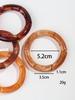 4Pcs/Set Vintage Amber Acrylic Bamboo Stackable Bracelets Bangles Sets for Women Resin Stretchy Tube Beaded Bracelet Jewelry