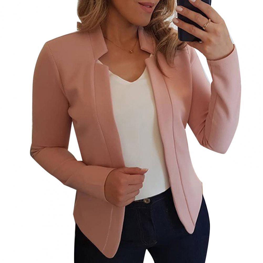 Business Jacket Suit Plus velikost Open Front Blazer All-match Polyester Business Jacket Suit