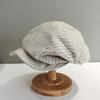 Newsboy Hat Female Niche Designer Striped Pleated Beret Spring And Summer Face Small Retro Sunshade Cap