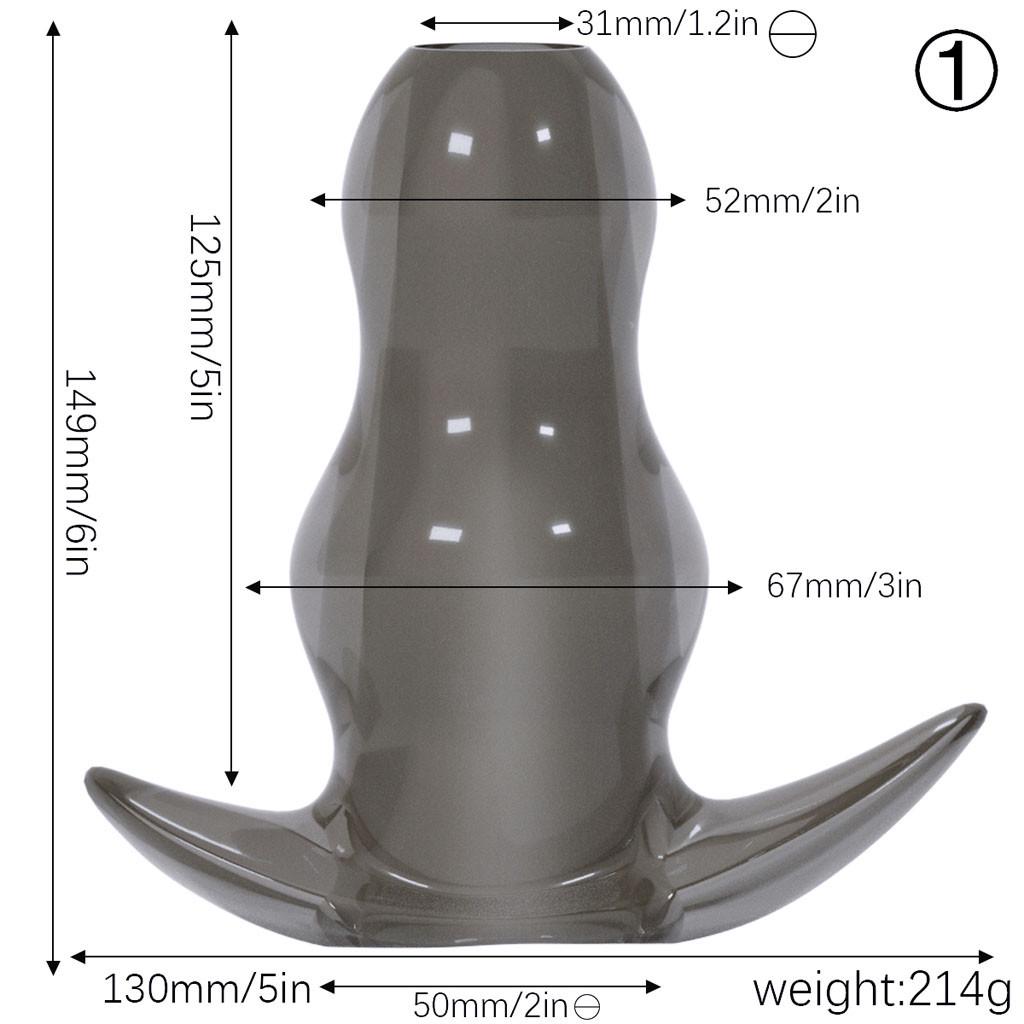 Silicone Anal Plug Hollow Design with Flared Base for Comfortable Fit and Easy Removal Suitable for Both Men and Women
