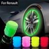 Luminous Valve Caps Car Tire Valves Cap Motorcycle Tyre Hub Cover Decor For Renault Megane 2 3 4 Twingo Clio Talisman Captur Tra