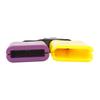 New Double Samba Whistle Agogo Bell, High & Low Pitch Latin Percussion Cowbell With Striker, Yellow Purple Blue Metal Knocker