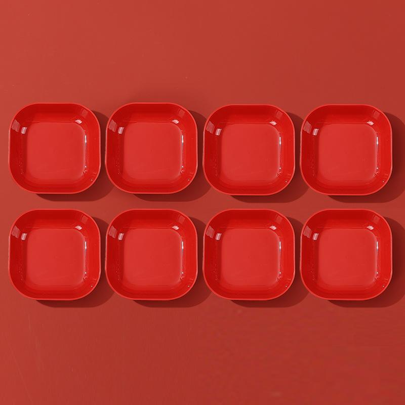 Wedding Red Dried Fruit Plate, Household Living Room Coffee Table Fruit Plate, New House Housewarming New Year'S Candy Plate