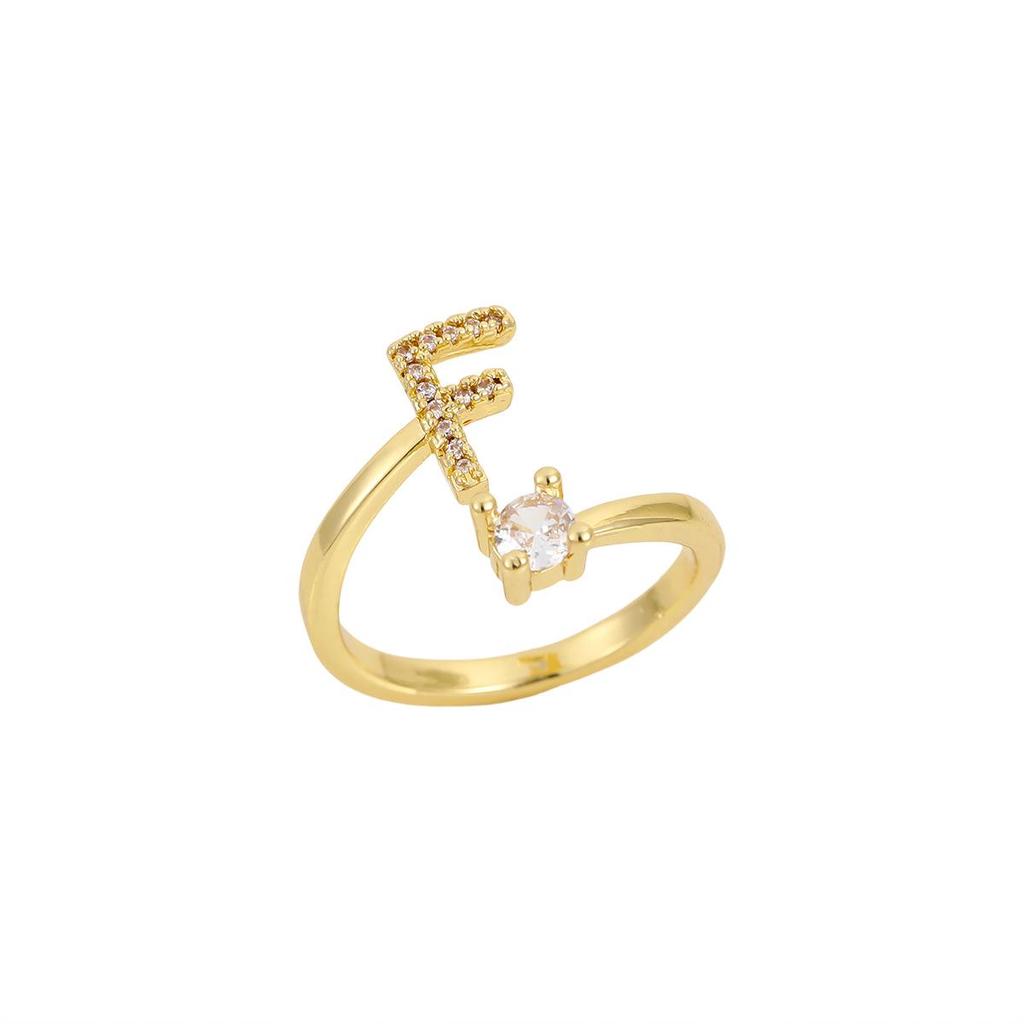 26 Letters Adjustable Open Ring: Women's Niche Design for Index or Pinky Finger - Fashionable Korean Style