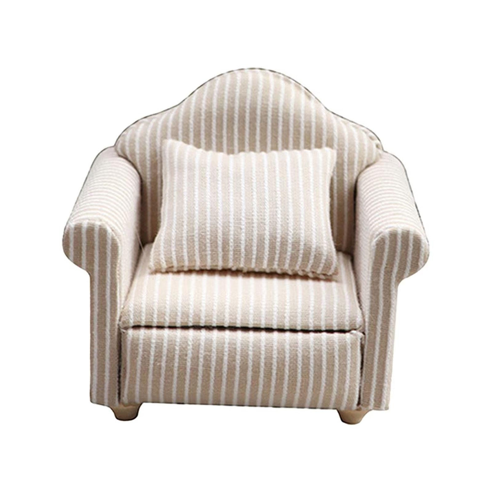 

Кукольные домики масштаба 1/12, диванчик, миниатюрная мебель для ролевых игр для детей, модель мебели для кукольных домиков 3