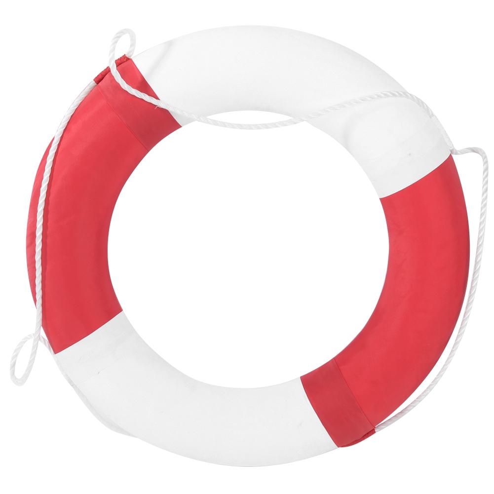 

Portable Swim Float Foam Solid Life Saving Swimming Ring Sea Lake Pool (White&red)