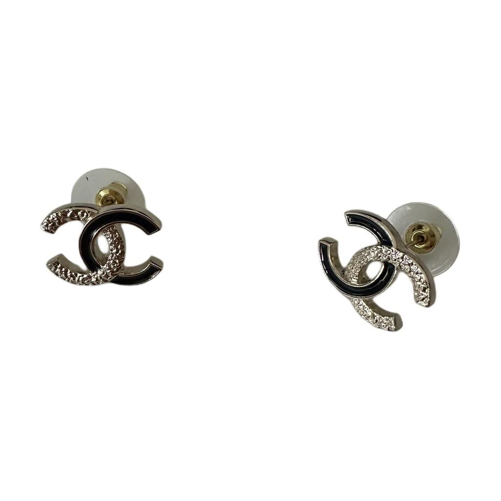 CHANEL Earrings Unisex Gold/Black ABG904 B23001 U6119