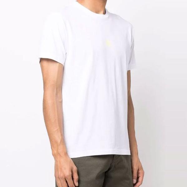 STONE ISLAND Ss22 Logo Print Rundhals Kurzarm T-Shirt Herren Oberteile Weiß 76152NS97-V0001