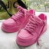 Rainbow color board shoes new breathable platform bread shoes heightening couple shoes sports casual shoes