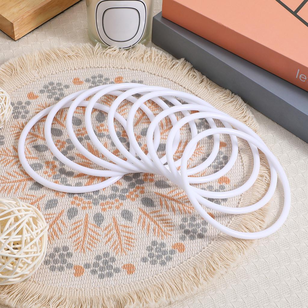 20 Stück Traumfänger Reifen-Kits Weiße Kunststoffringe 11 cm Bastelmaterial für Wanddekoration Mandalas Spirituelle Schilde Selbstgemacht