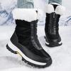 Women's Plus Size Non-Slip Thickened Snow Boots with Front Zipper