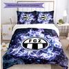Set Lenzuola Stampato FC Zürich 3 Pezzi Copripiumino Traspirante con Federe Biancheria da Letto Decorativa per Camera da Letto Casa