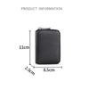 Fashion Multi Slot Card Holder PU Leather Zipper Small Wallet Solid Color Coin Pouch Men Women