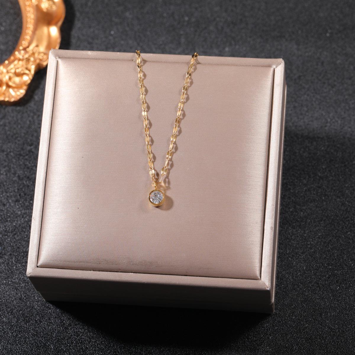 

Кольорове кулон-намисто з каменем народження: Універсальний, простий модний дизайн для жінок