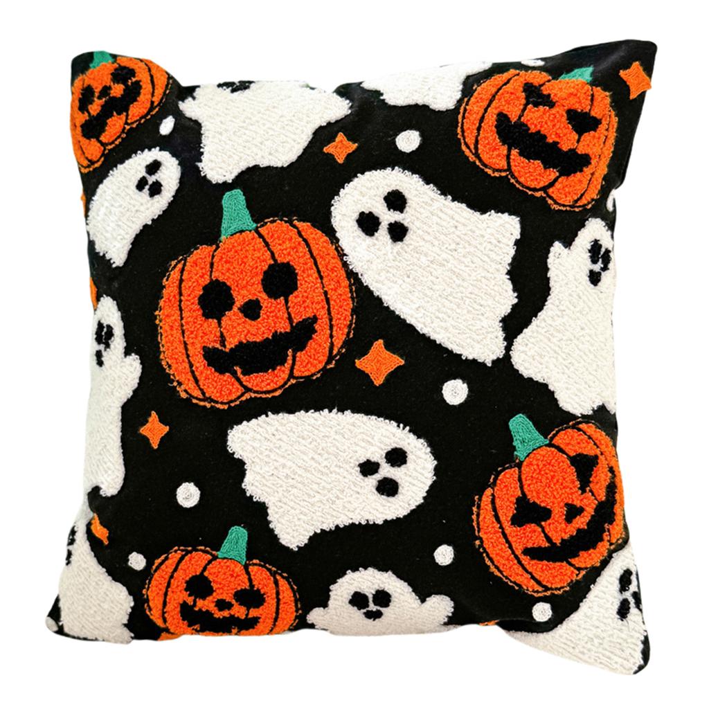 Halloween Throw Pillow Covers 45x45 Set of 2 Pumpkin Embroidery Pillow Cases Pumpkin Fall Throw Pillow Covers for Sofa Bed Couch