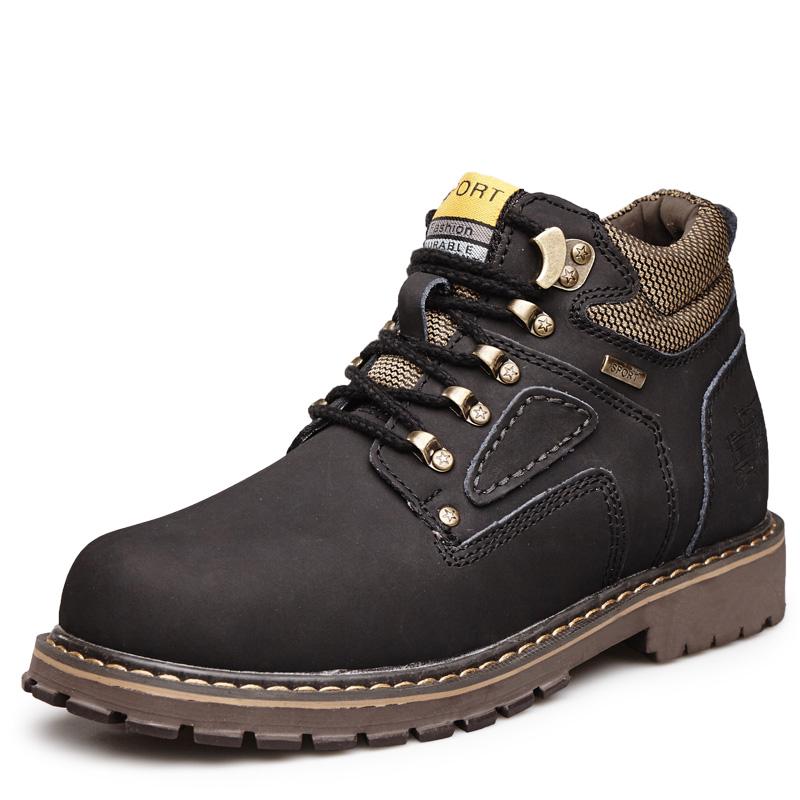 Fashion Natural Cow Leather Men’s Women Boots Handmade Retro Winter Autumn Shoes Ankle Snow Boots for Men Top Quality Shoes Dropshipping