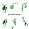 Retractable Badge Reel Pen Set with Highlighter 3-in-1 Ballpoint Pen Portable Multifunctional Stationery for Nurses Office Workers