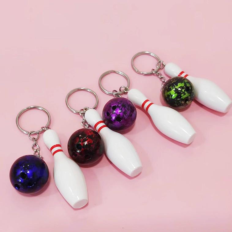 Mini Bowling Anahtarlık Ucu – Araba Anahtarları İçin Simülasyon Bowling Anahtarlığı