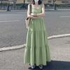 Women Casual Square Collar Summer Sleeveless Long Dress