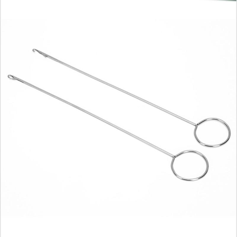 Long Hook Needle Threader For Elastic Bands Easy Quick Insert Metal Threader Sewing Threading Tool For Clothing Handbag