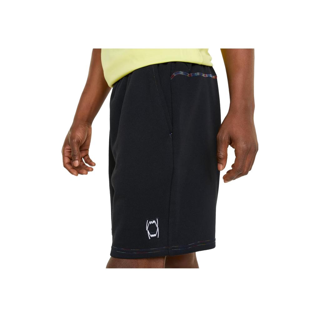 Puma Color Block Pattern Printed Mid Waist Drawstring Straight Casual Shorts Men shorts Black 533250-09